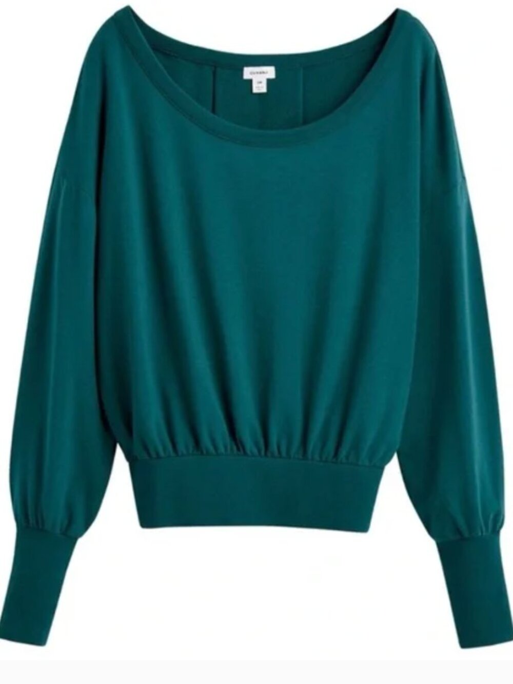 EUC - Cuyana Pima Cotton French Terry Sweatshirt - shrunken fit in Teal sz M